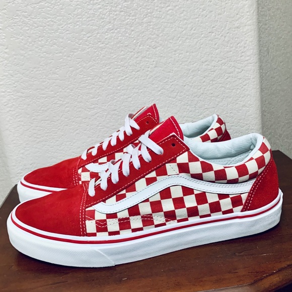 Vans Other - Vans Old Skool Checkerboard Skate Shoe-Red /White